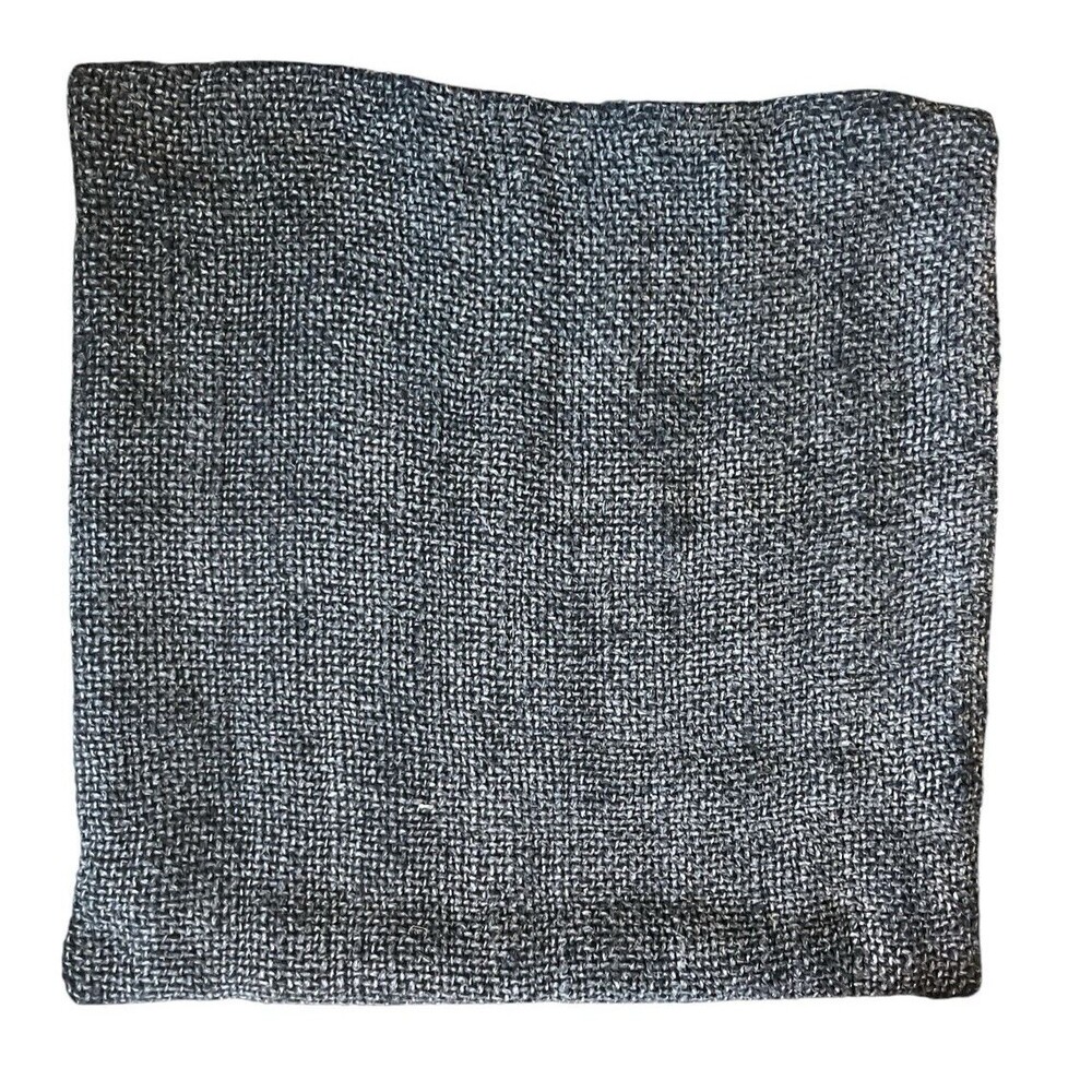 Pottery Barn Faye Pillow Cover Textured Woven 100% Linen Charcoal Gray 20" x 20"
